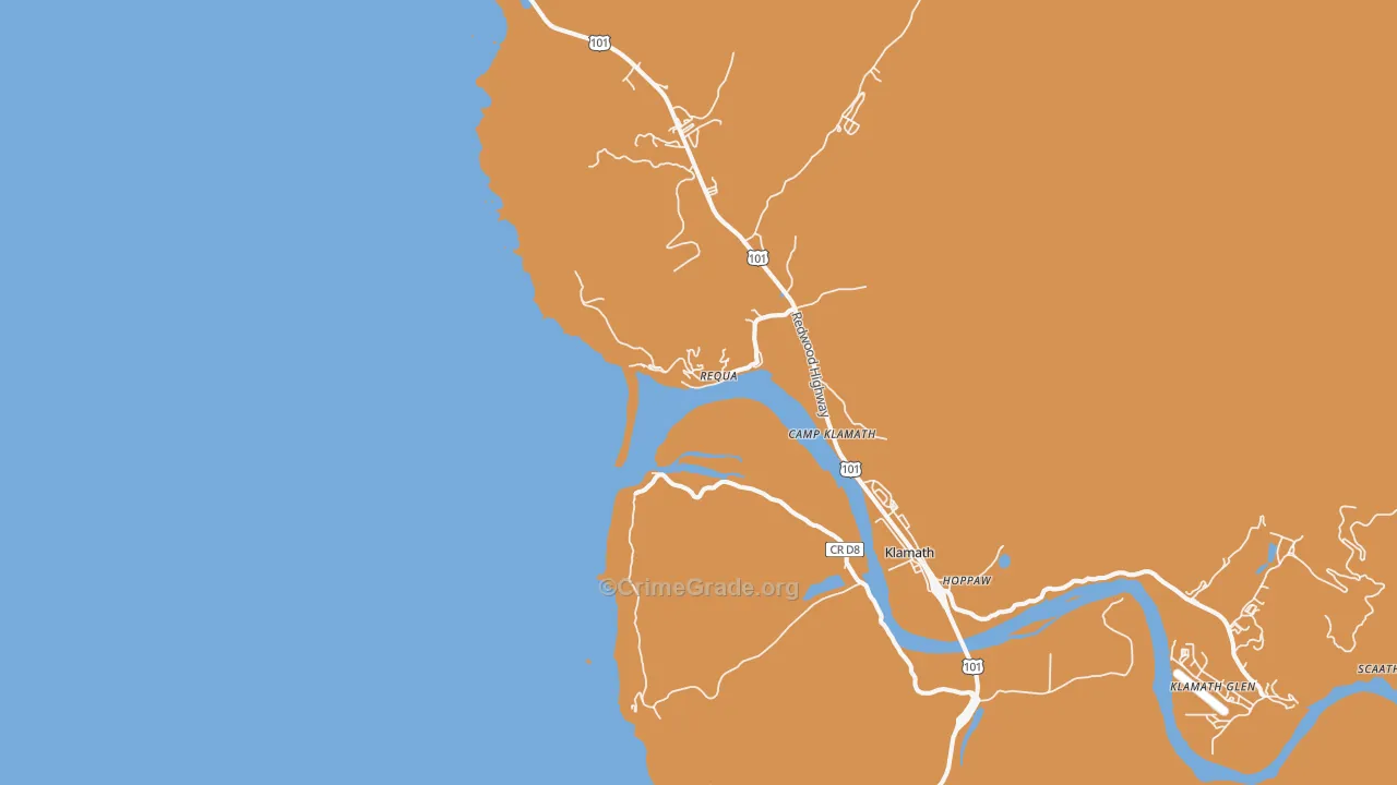 Requa, CA Map of Robbery Rates