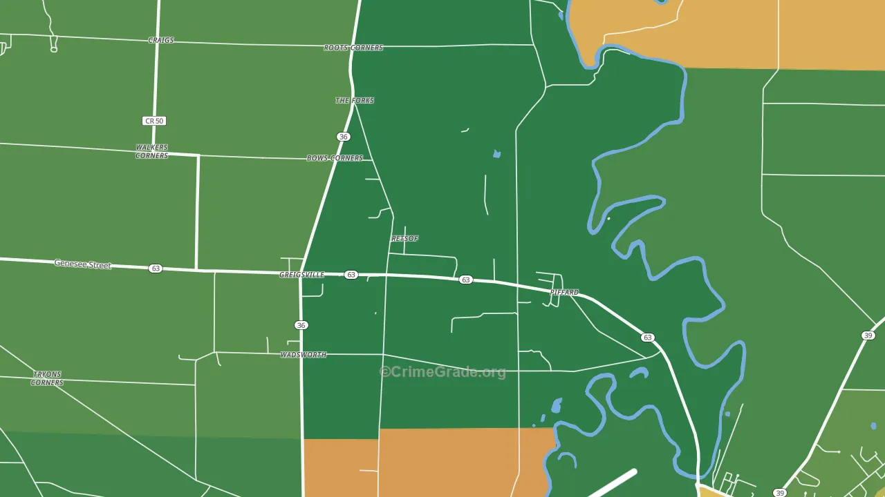 Retsof, NY Map of Robbery Rates