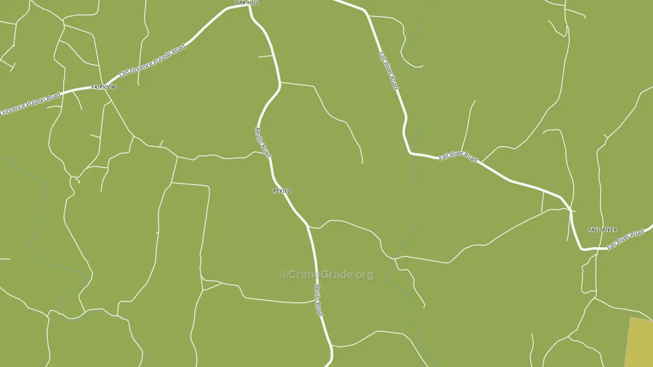 Revilo, TN Map of Robbery Rates