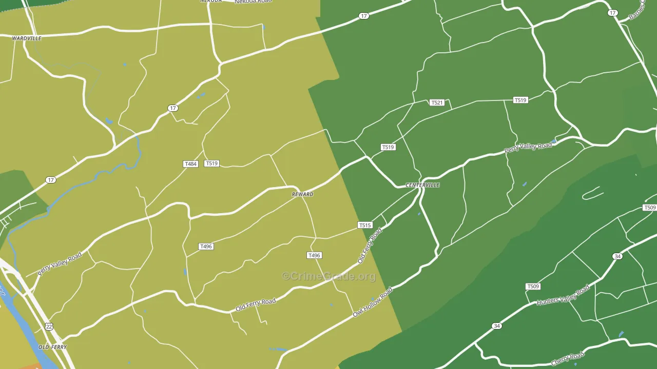 Reward, PA Map of Robbery Rates