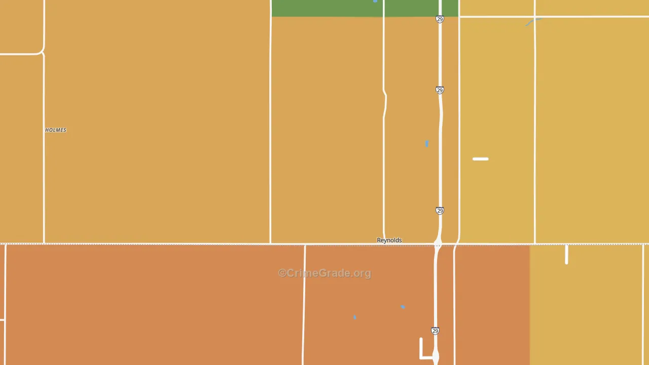 Reynolds, ND Map of Robbery Rates