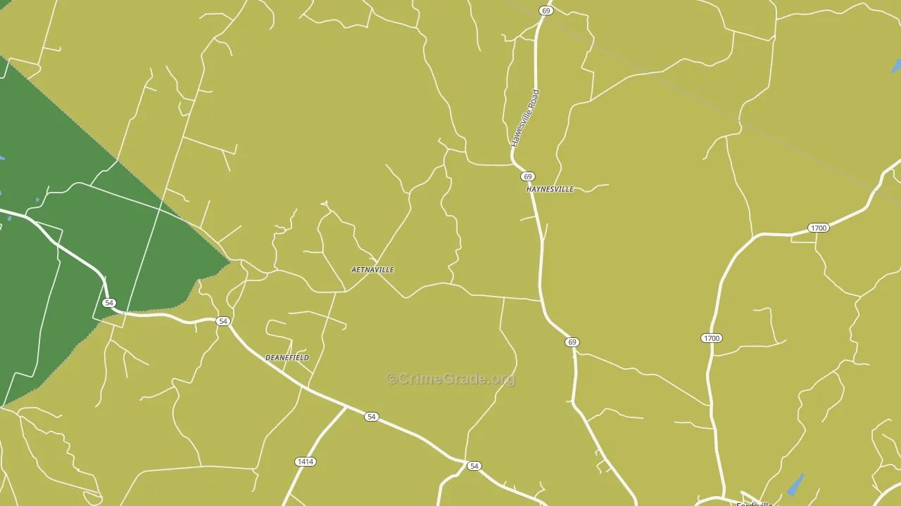 Reynolds Station, KY Map of Robbery Rates