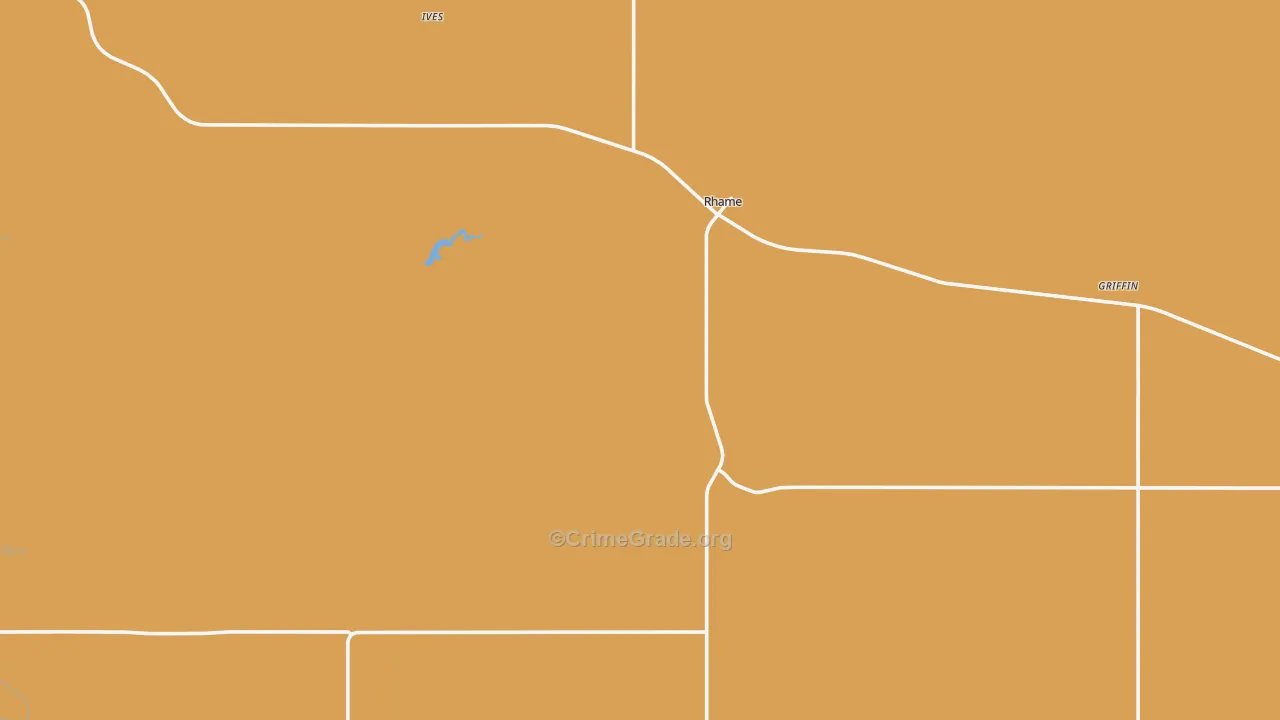 Rhame, ND Map of Robbery Rates