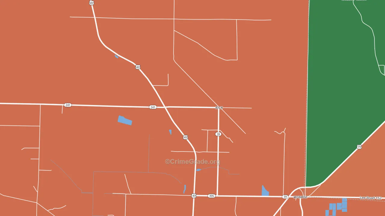 Rich, AR Map of Robbery Rates
