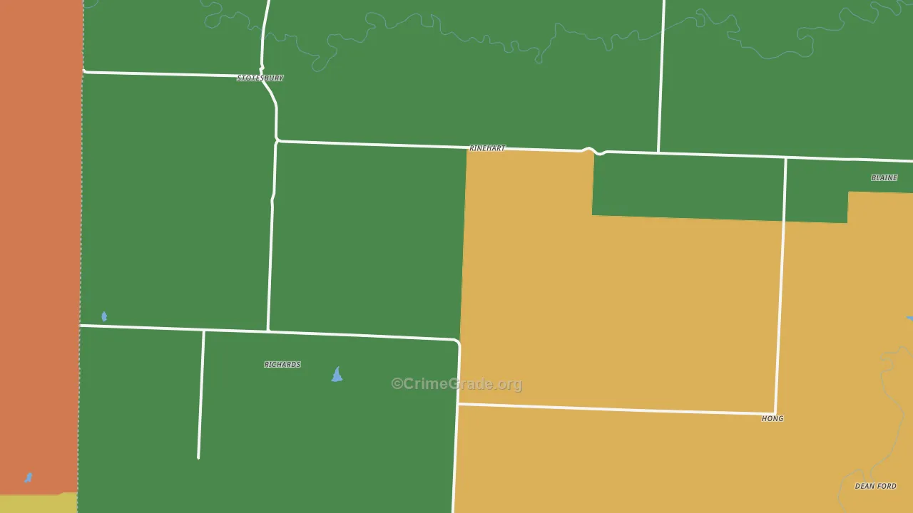 Richards, MO Map of Robbery Rates