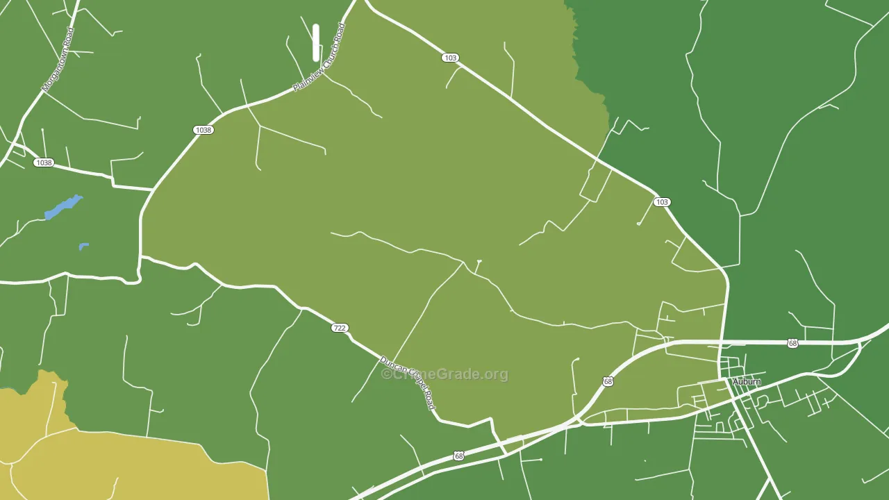 Richelieu, KY Map of Robbery Rates