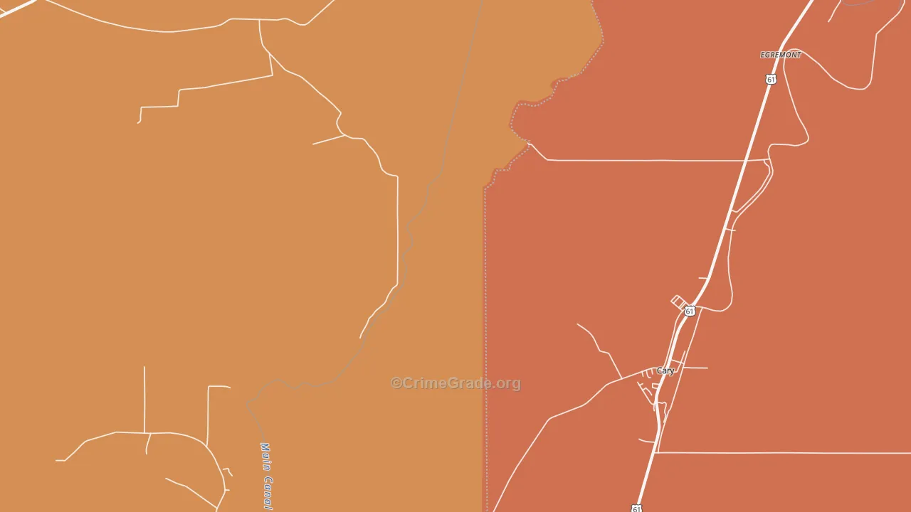 Richey, MS Map of Robbery Rates
