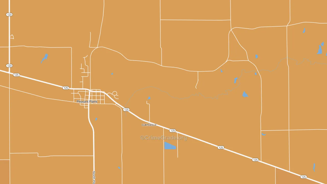 Richland, IL Map of Robbery Rates