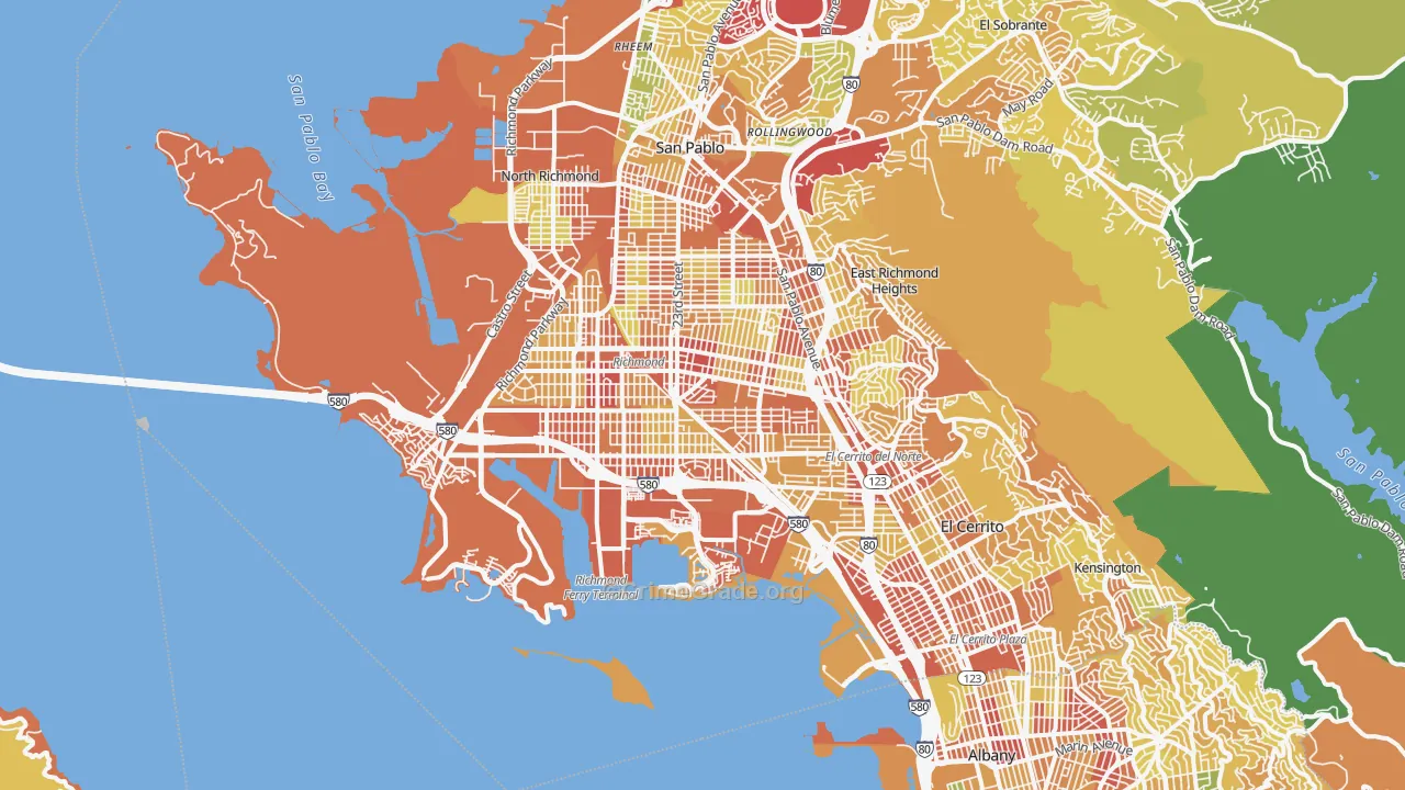 Richmond, CA Map of Robbery Rates