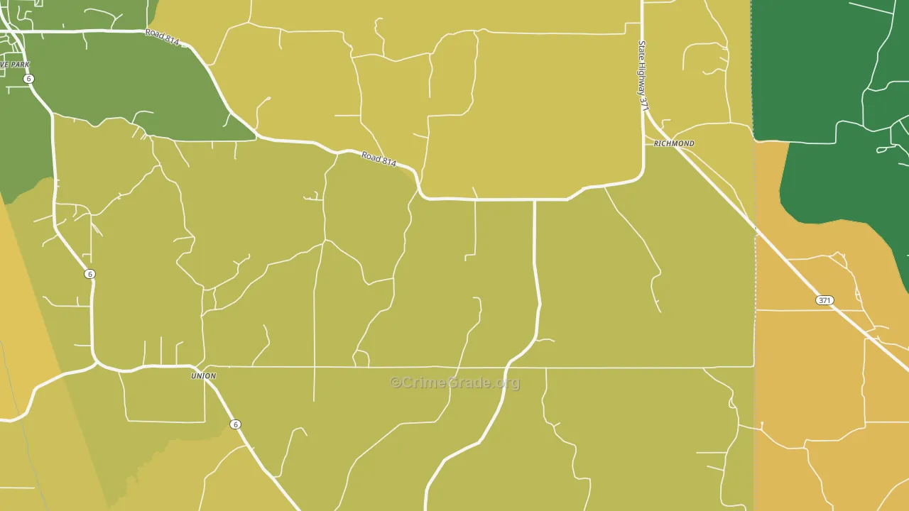 Richmond, MS Map of Robbery Rates
