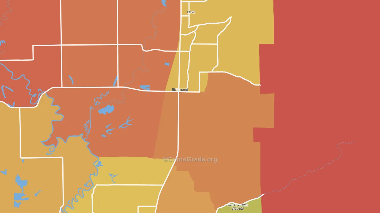 Richmond, UT Map of Robbery Rates