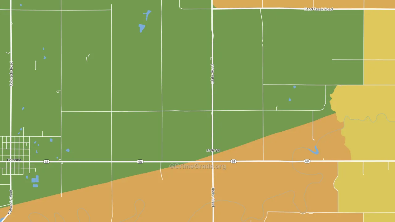 Richter, KS Map of Robbery Rates