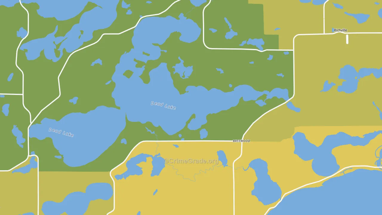 Richville, MN Map of Robbery Rates