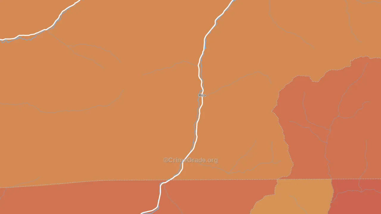 Rico, CO Map of Robbery Rates