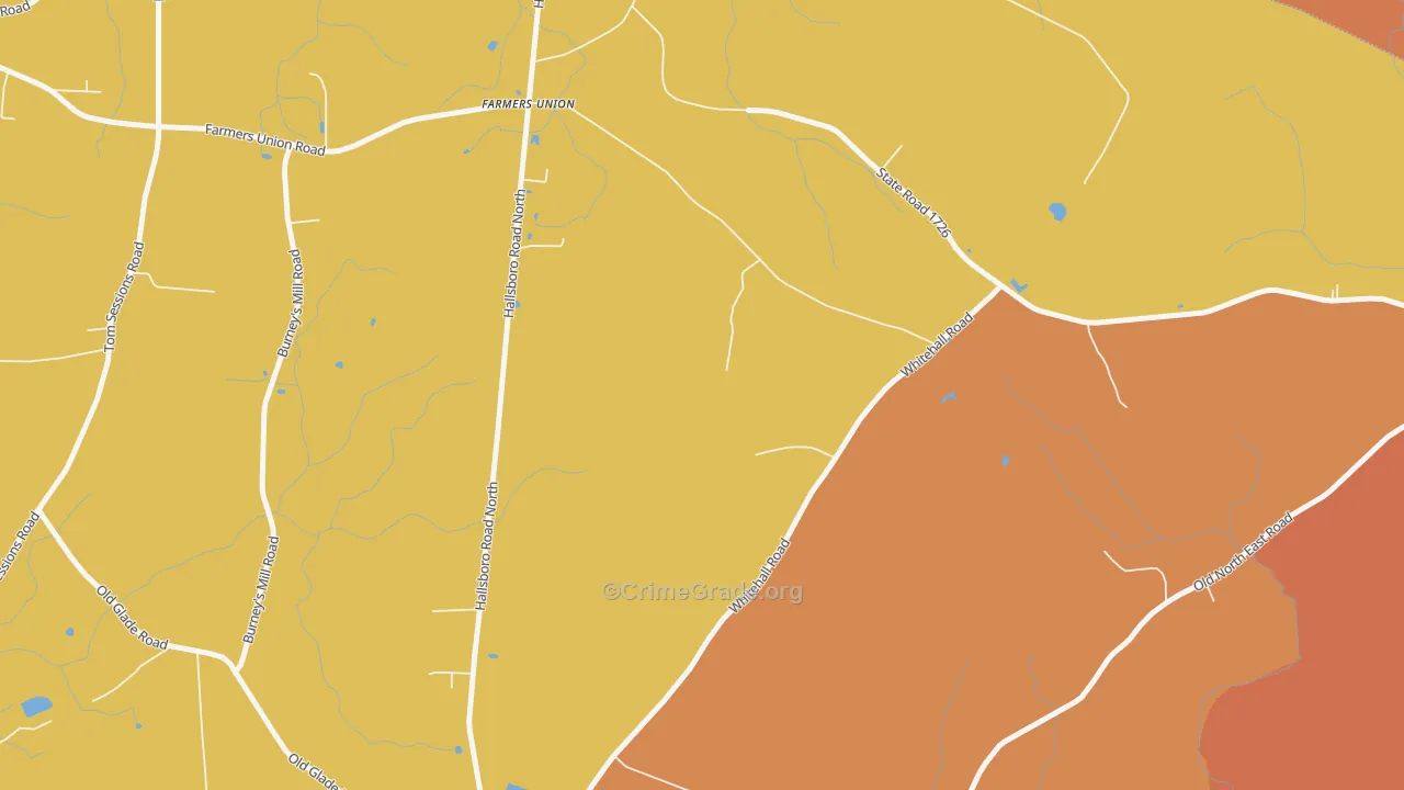 Rico, NC Map of Robbery Rates