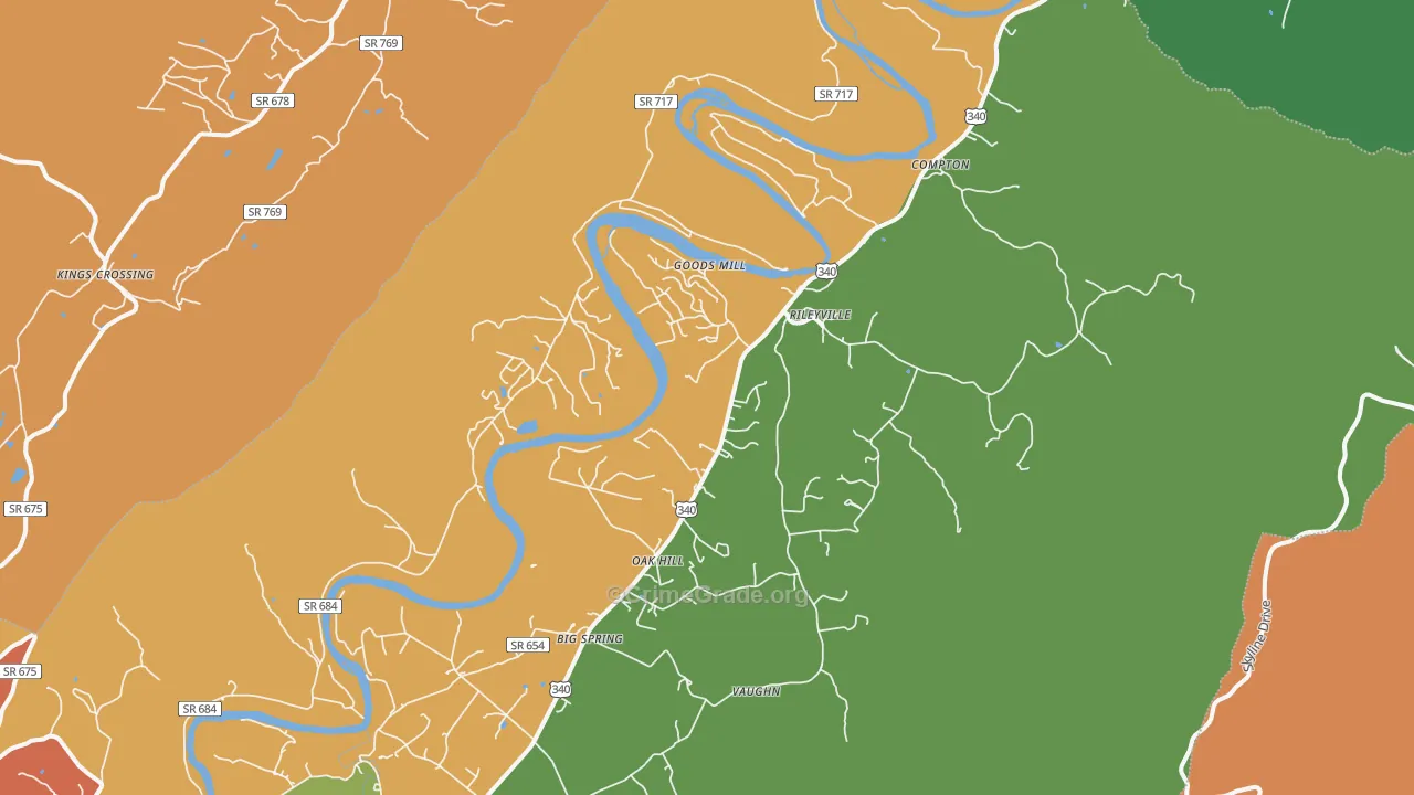 Rileyville, VA Map of Robbery Rates