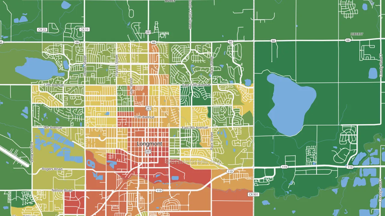 Rinn, CO Map of Robbery Rates