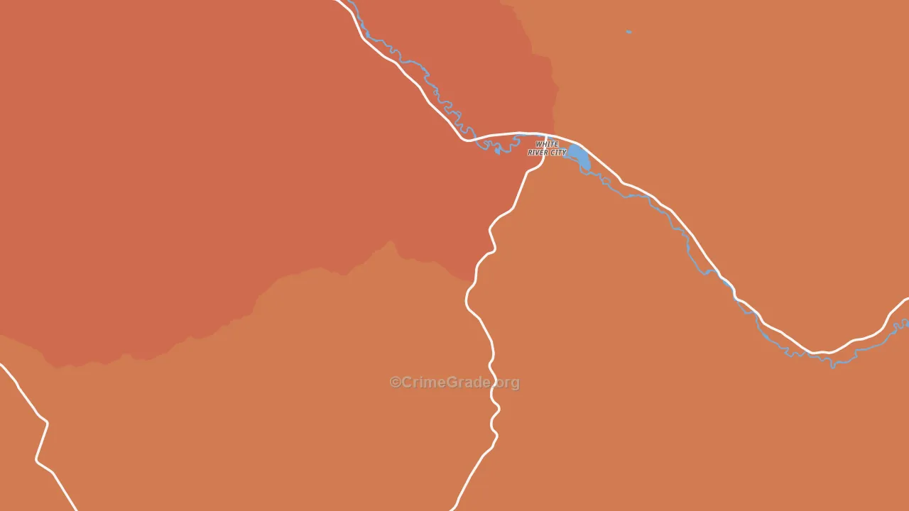 Rio Blanco County, CO Map of Robbery Rates