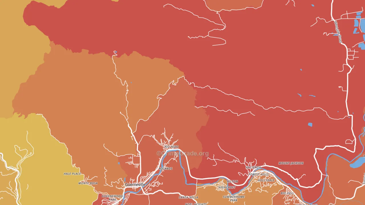 Rio Nido, CA Map of Robbery Rates