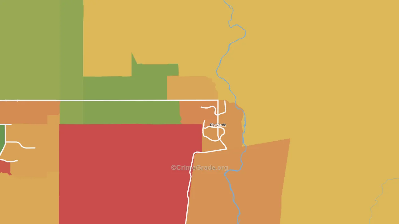 Rio Verde, AZ Map of Robbery Rates