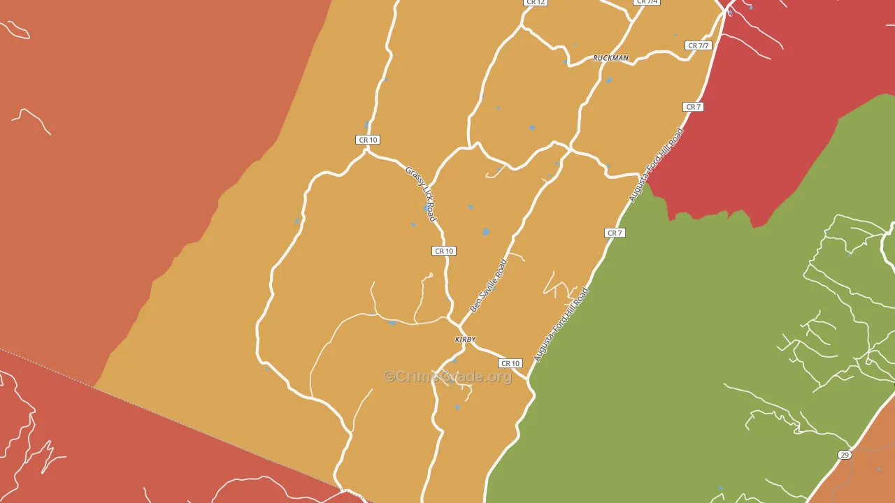 Rio, WV Map of Robbery Rates