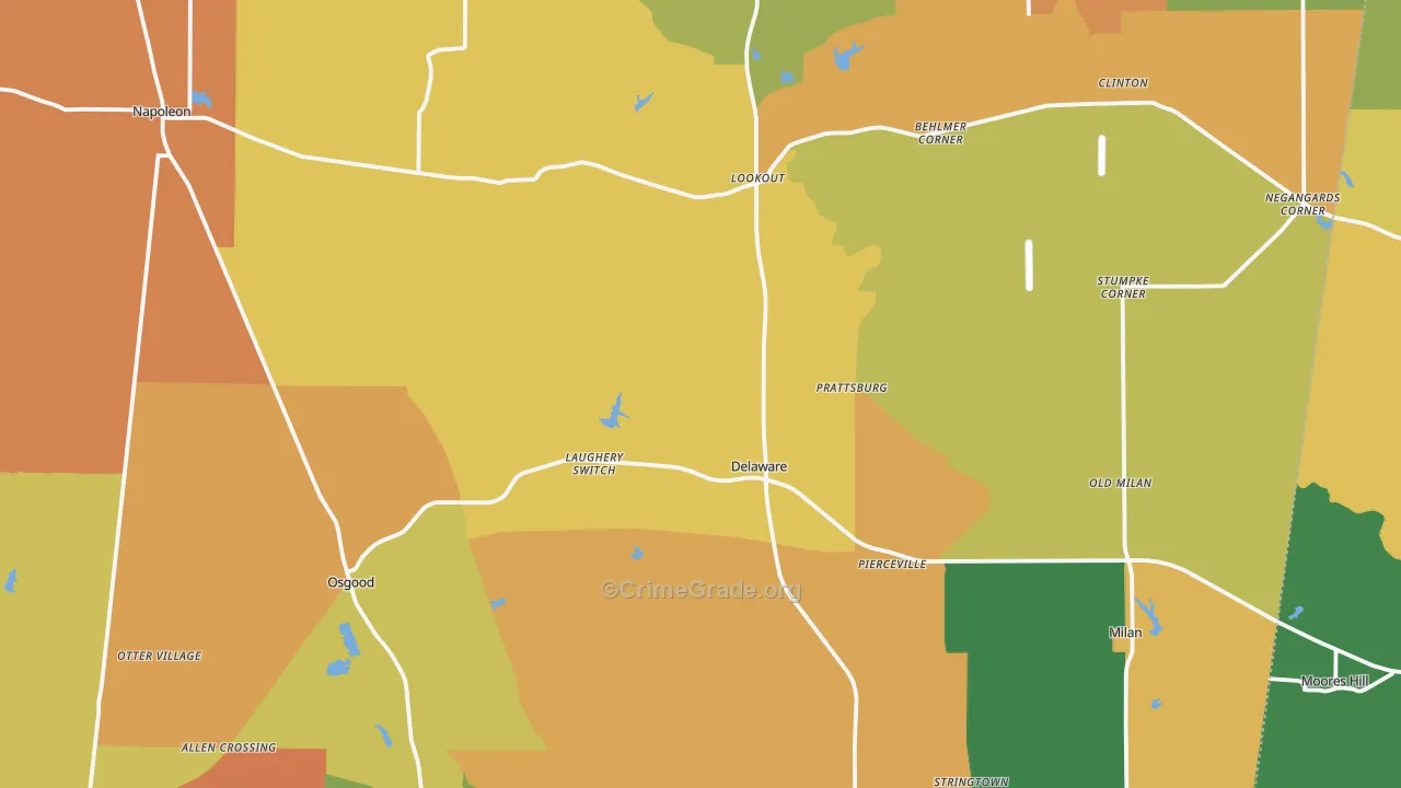 Ripley County, IN Map of Robbery Rates