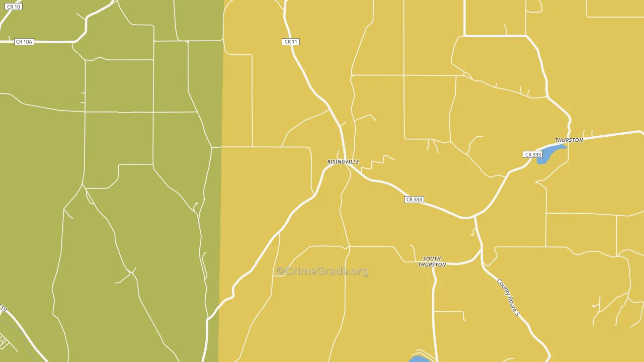 Risingville, NY Map of Robbery Rates