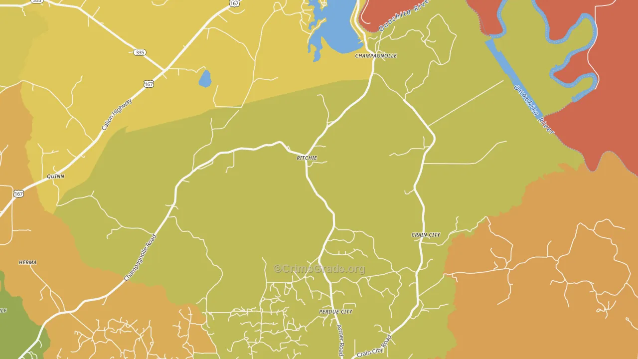 Ritchie, AR Map of Robbery Rates