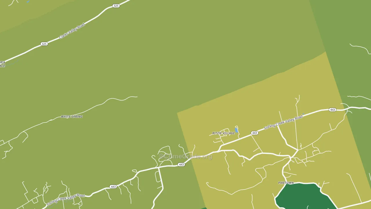 Ritzie Village, PA Map of Robbery Rates