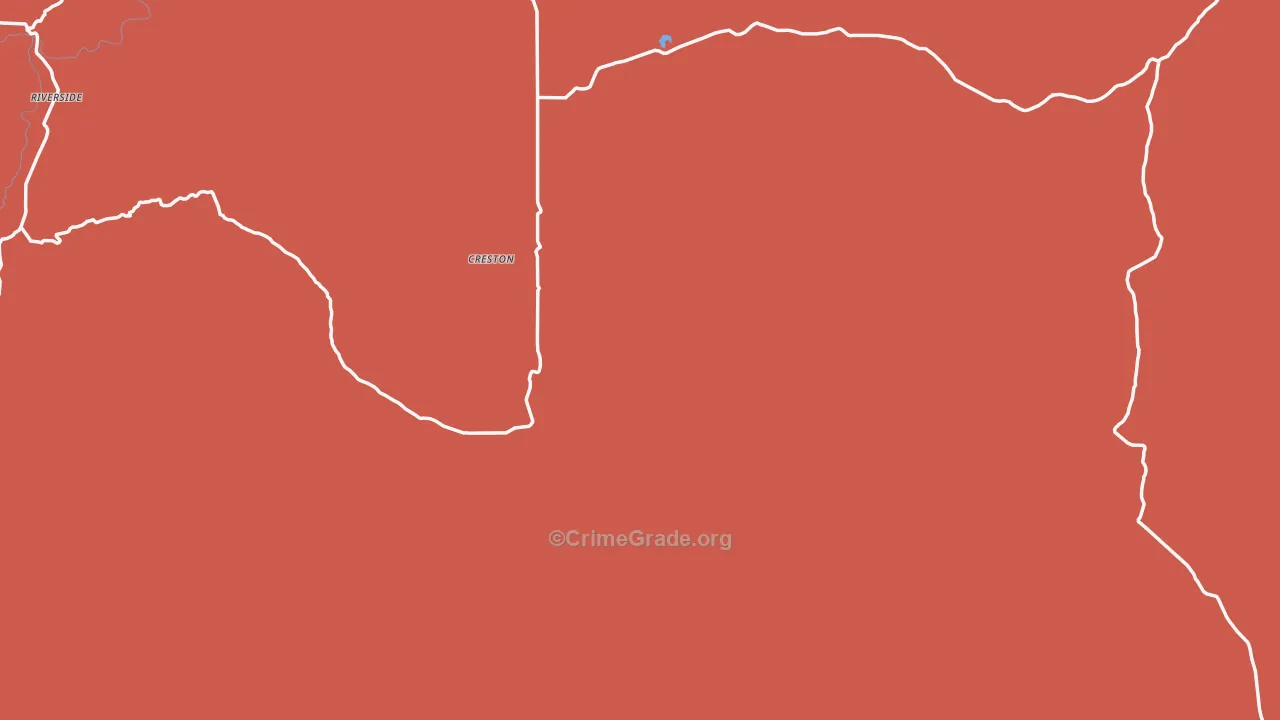 Riverside, OR Map of Robbery Rates
