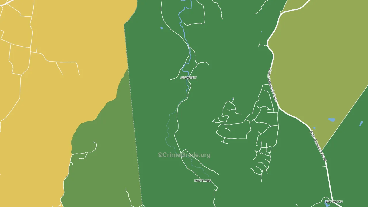 Riverview, TN Map of Robbery Rates