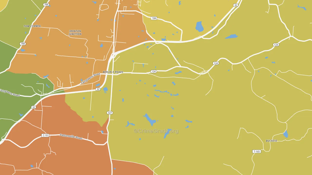 Roads, OH Map of Robbery Rates