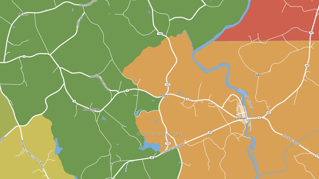 Robat, SC Map of Robbery Rates