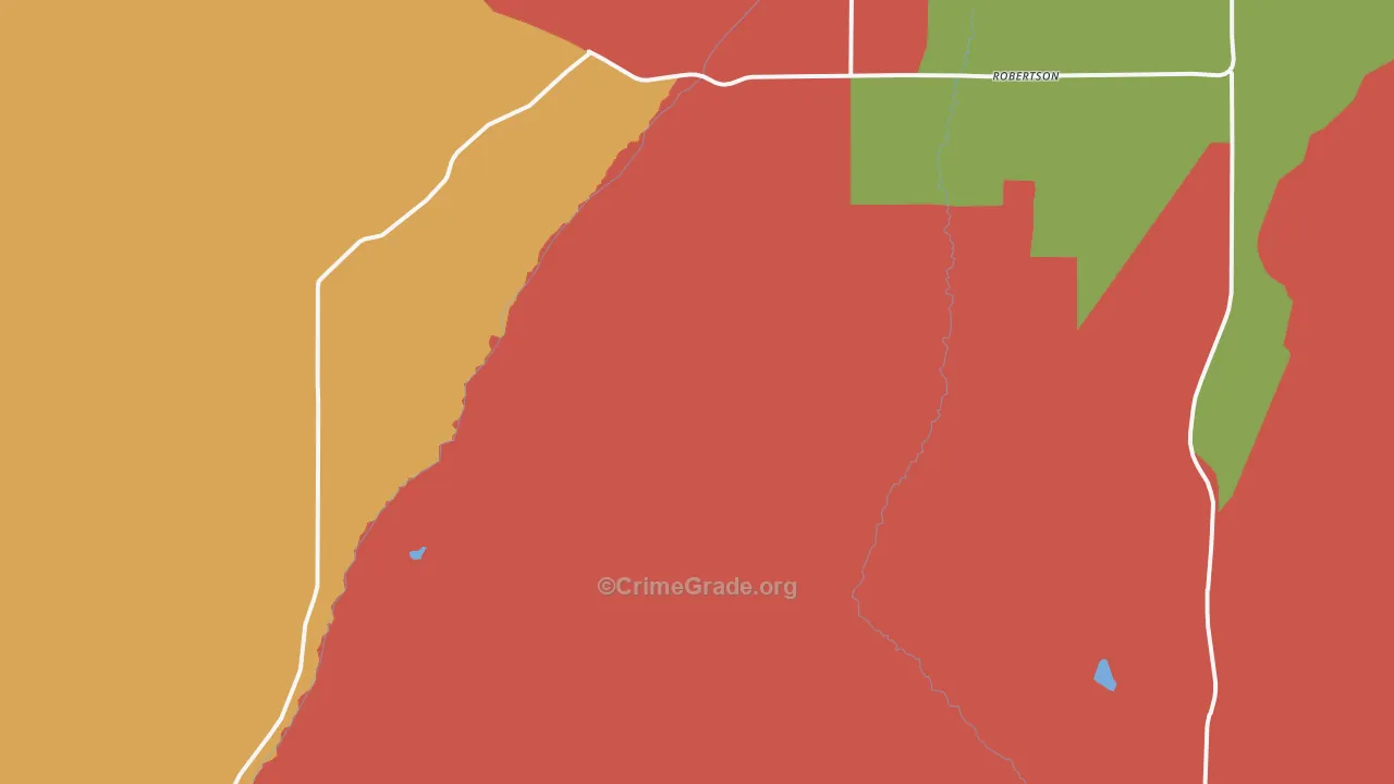 Robertson, WY Map of Robbery Rates