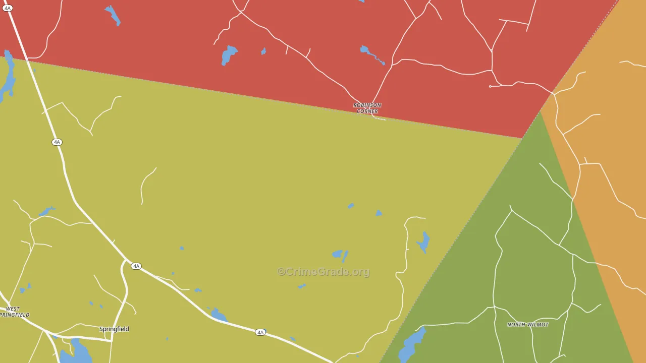 Robinson Corner, NH Map of Robbery Rates
