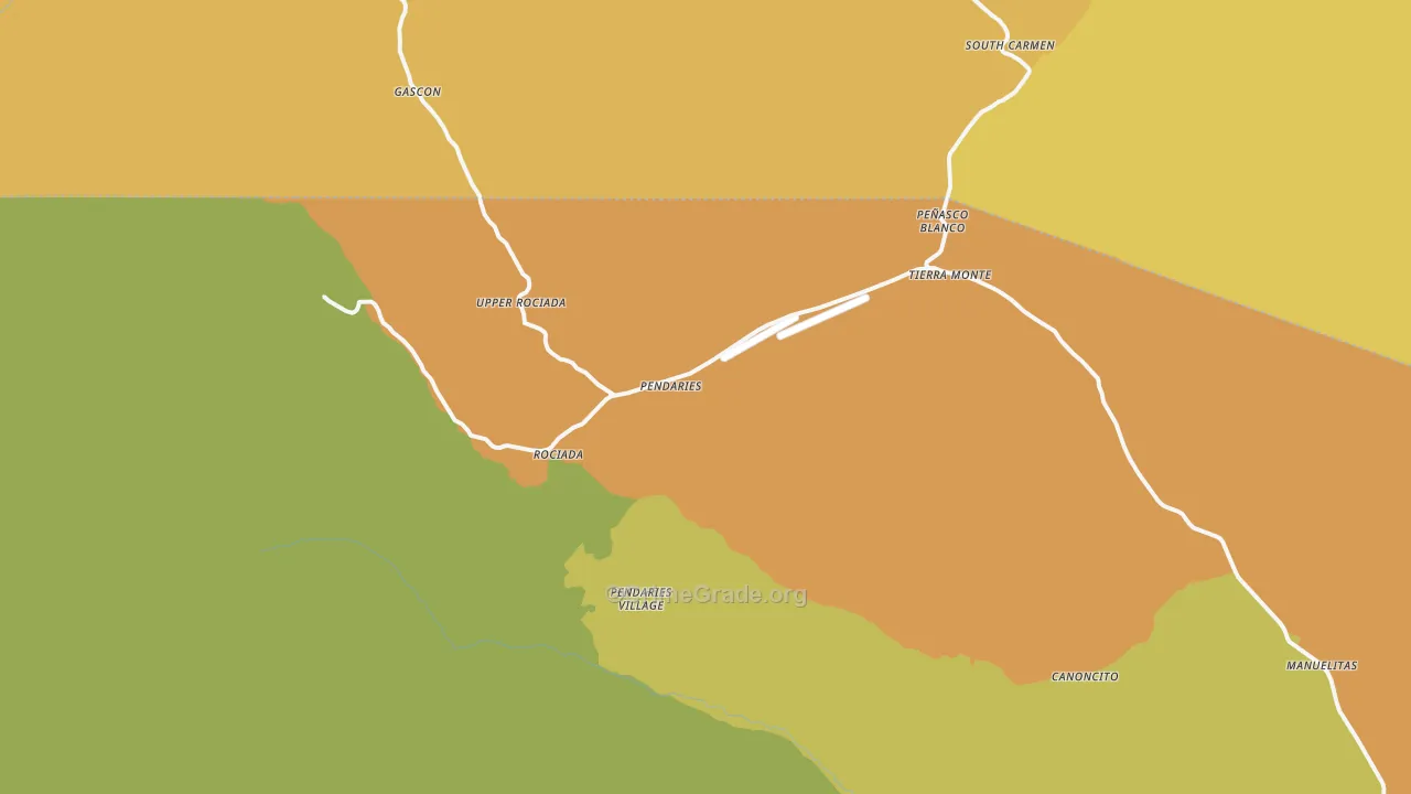 Rociada, NM Map of Robbery Rates