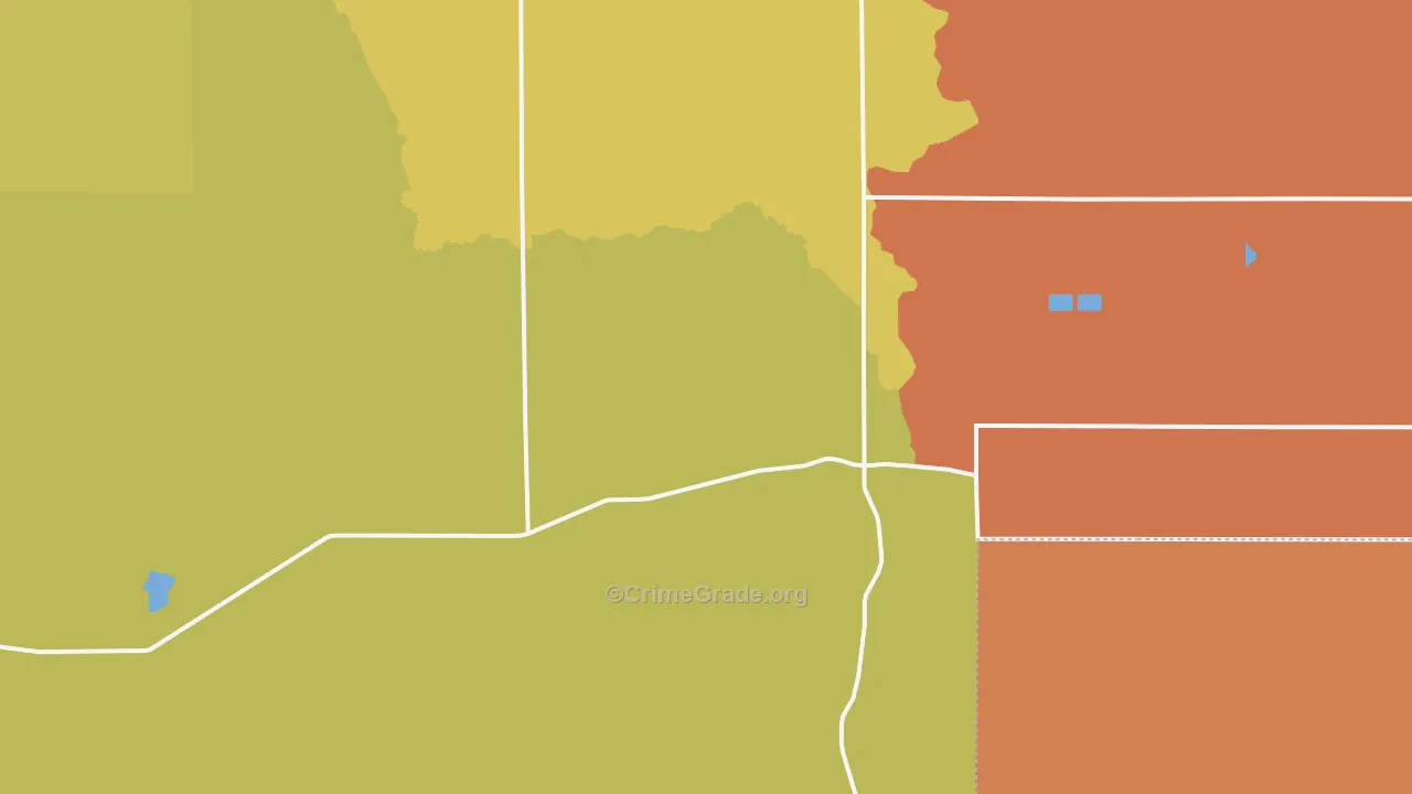 Rock Creek, ID Map of Robbery Rates