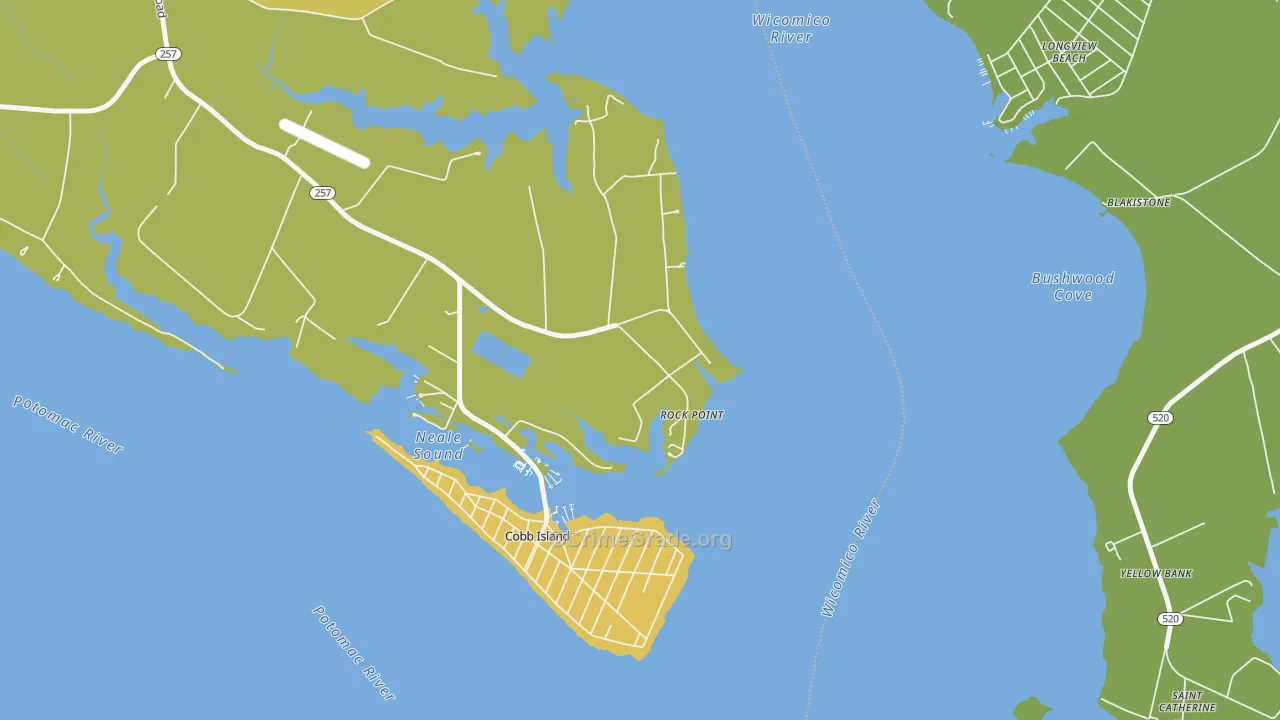 Rock Point, MD Map of Robbery Rates