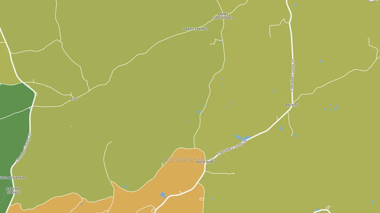 Rock Run, AL Map of Robbery Rates