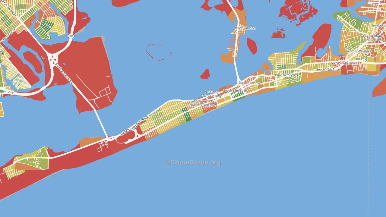 Rockaway Park, Queens, NY Map of Robbery Rates