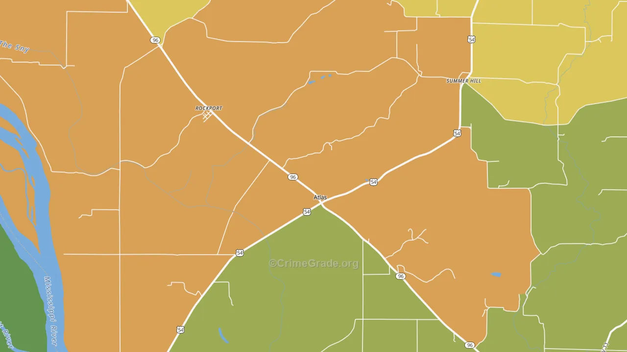 Rockport, IL Map of Robbery Rates