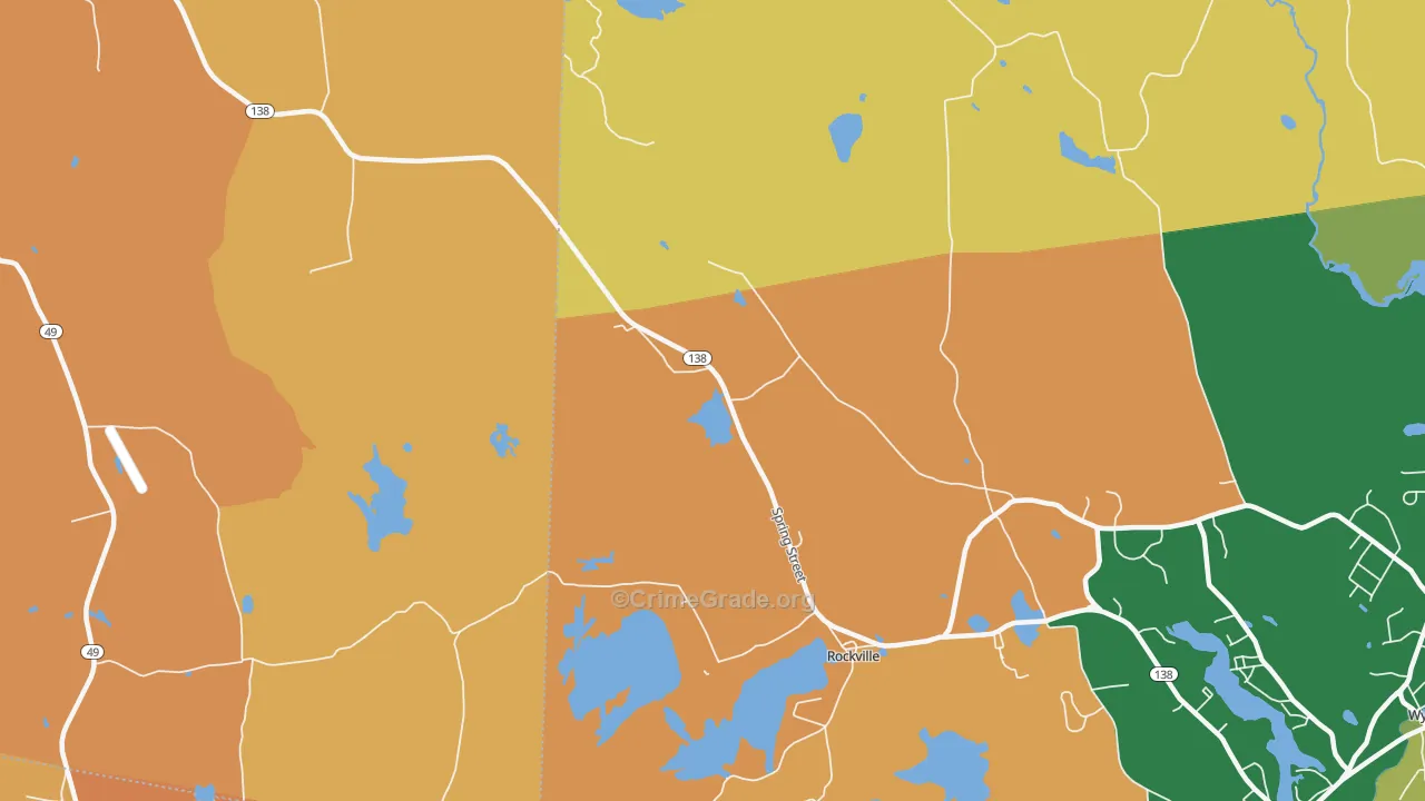 Rockville, RI Map of Robbery Rates
