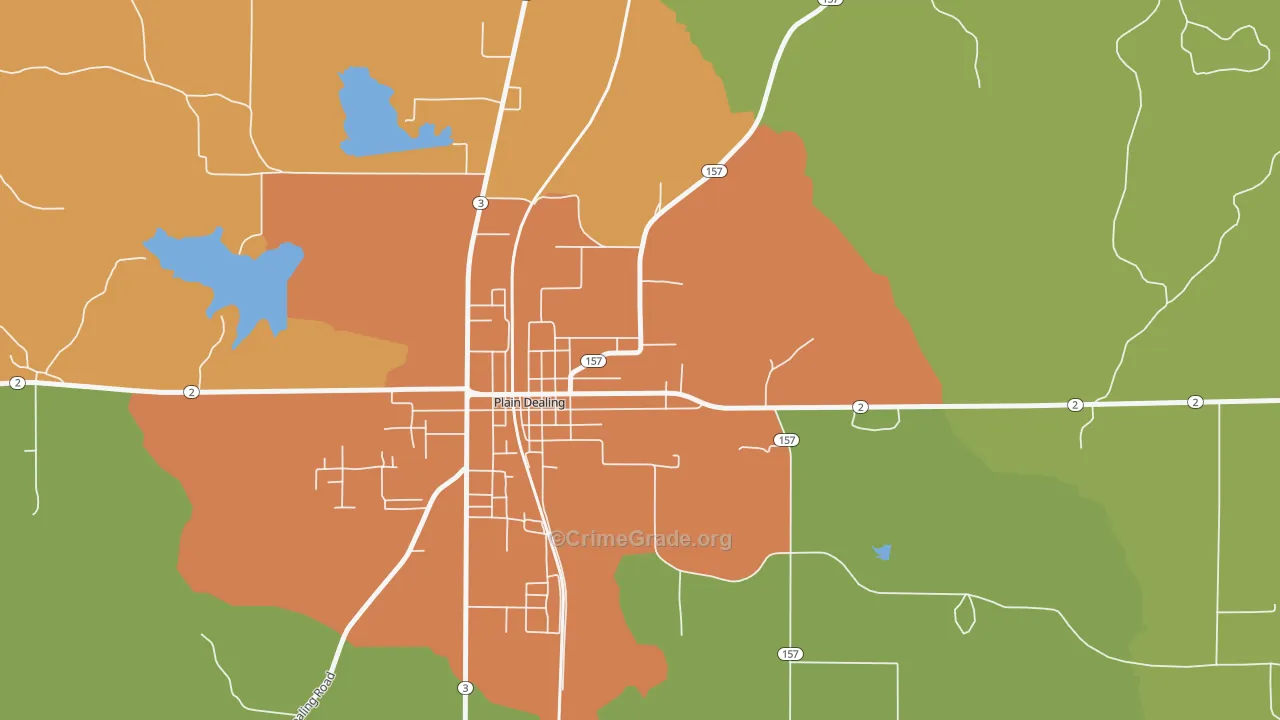 Rocky Mount, LA Map of Robbery Rates