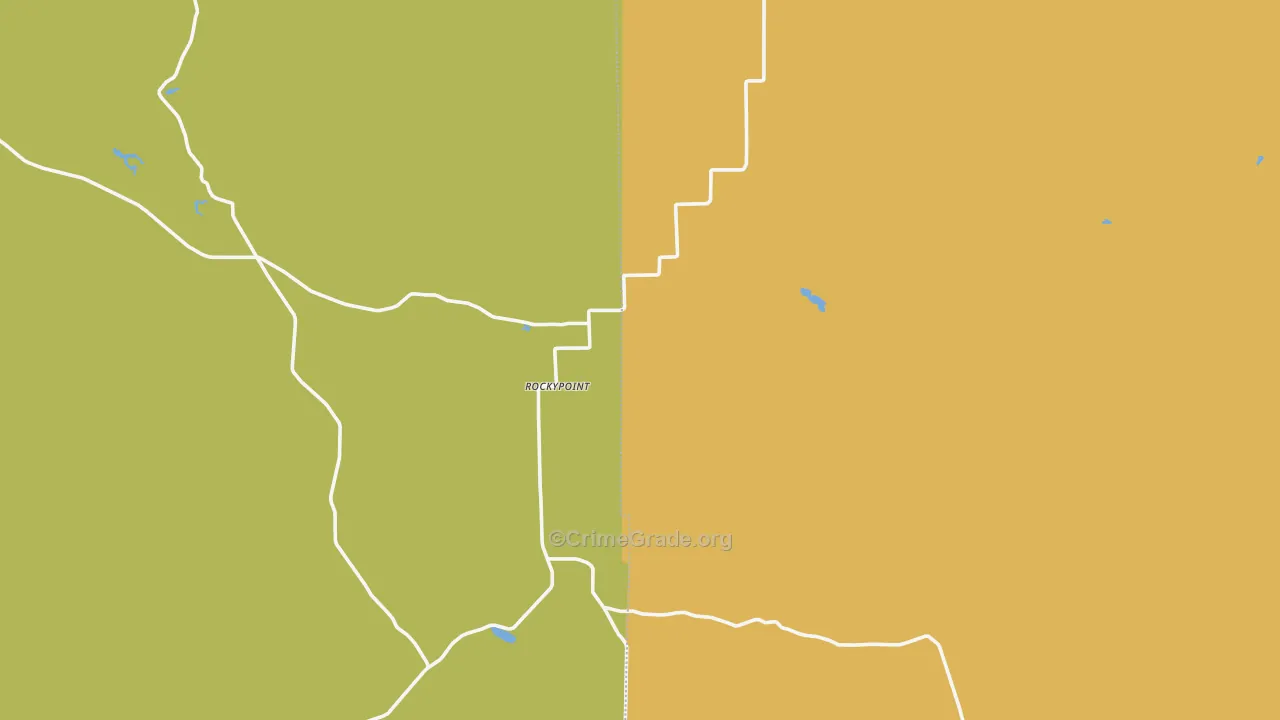 Rockypoint, WY Map of Robbery Rates