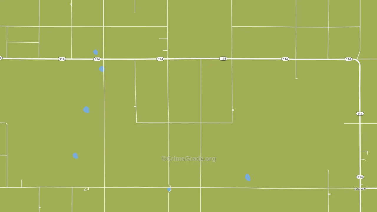 Rogers, NM Map of Robbery Rates
