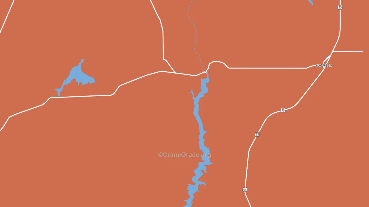 Rogerson, ID Map of Robbery Rates