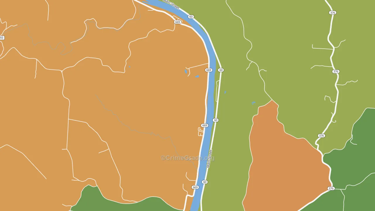 Rokeby Lock, OH Map of Robbery Rates