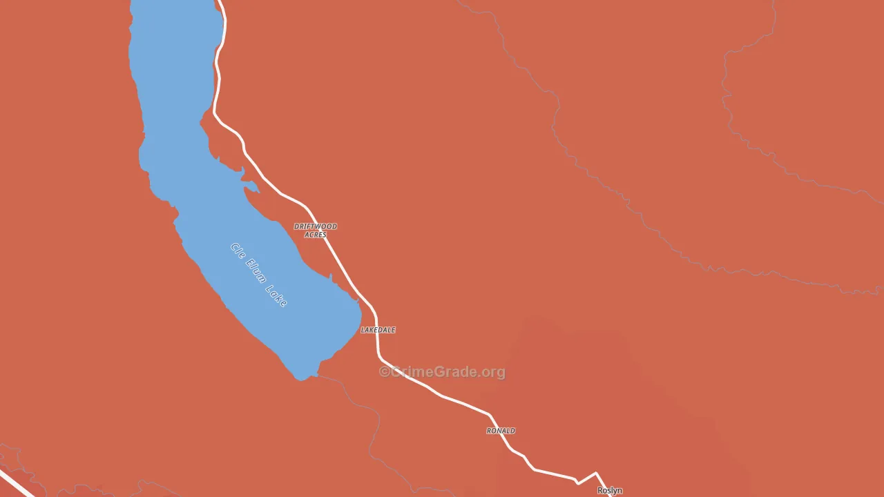 Ronald, WA Map of Robbery Rates