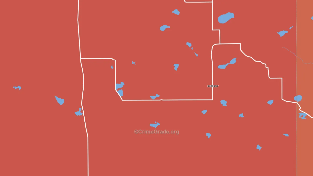 Rose, NE Map of Robbery Rates