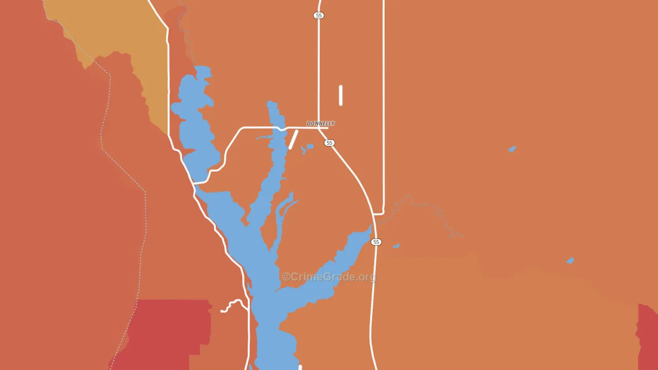Roseberry, ID Map of Robbery Rates